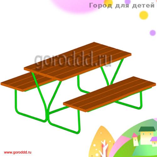 Заказать дачный стол со скамейками для улицы «Сверчок»